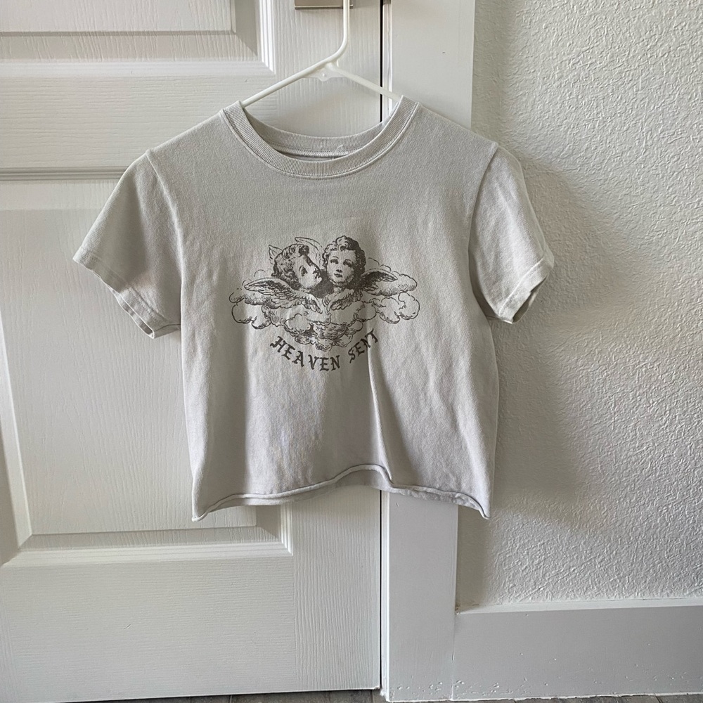 Brandy Melville | cropped tee | “Heaven sent” |